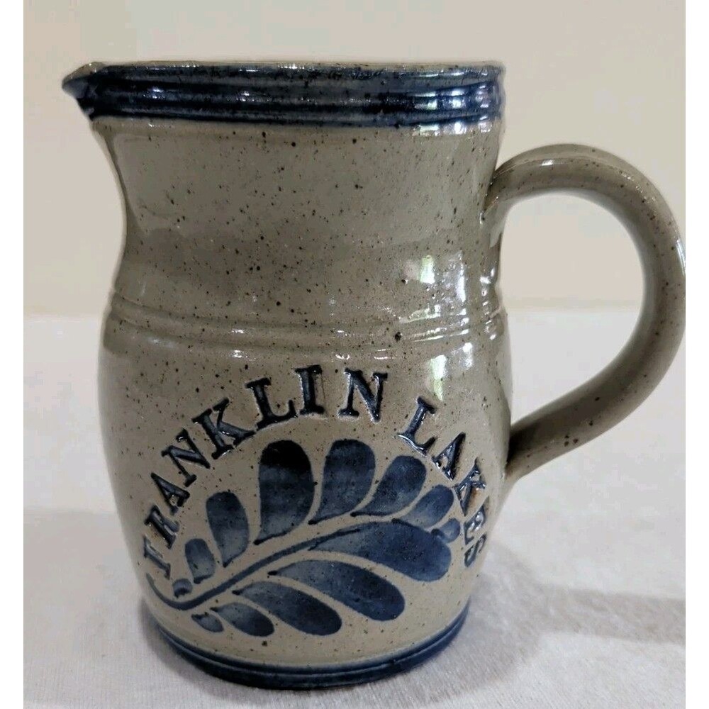 Westerwald Pottery Franklin Lakes Pitcher Salt Glazed Stoneware Signed '95